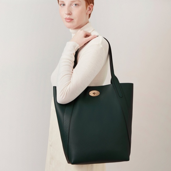 Mulberry 'North South Bayswater' in Mulberry Green Leather Tote  MSRP $1275 NWT - Picture 5 of 6